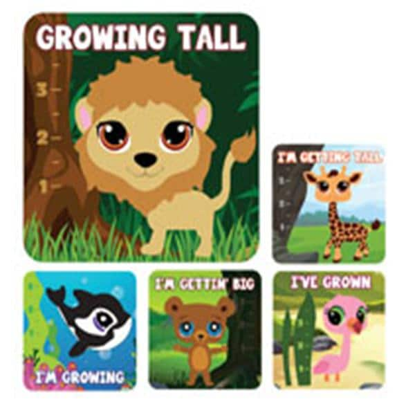 Stickers Animal Assortment Growing 100/Rl