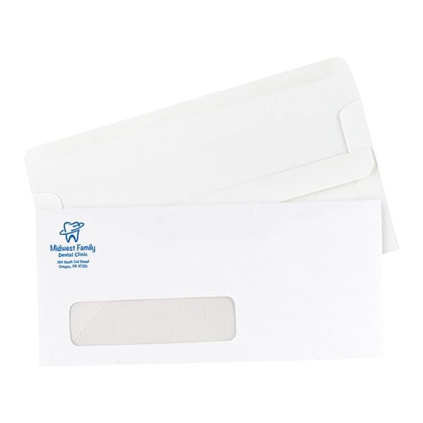 Business Envelopes #10 1 Window Flip N Seal White With Logo 500/Bx