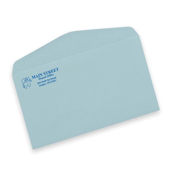 Business Envelopes #6 1/4 Gummed Flap Blue With Logo 500/Bx