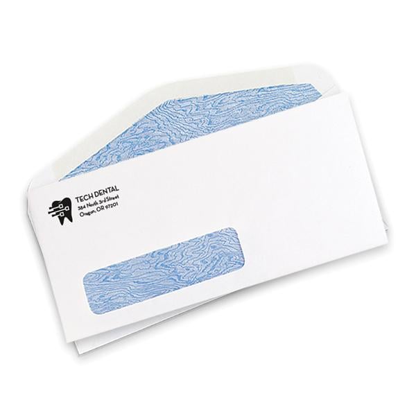 Business Envelopes #9 1 Window Security Imprinted White With Logo 500/Bx