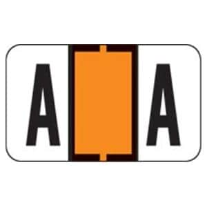 Jeter Compatible "A" Labels Orange 500/Rl