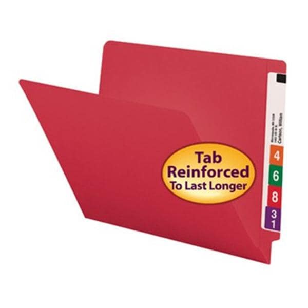 Top-Tab Colored Folder Red 11Pt Letter 100/Bx 100/Bx