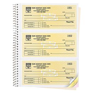 Classic Collection Receipt Book Imprinted 2-Part 3Pads/Pk