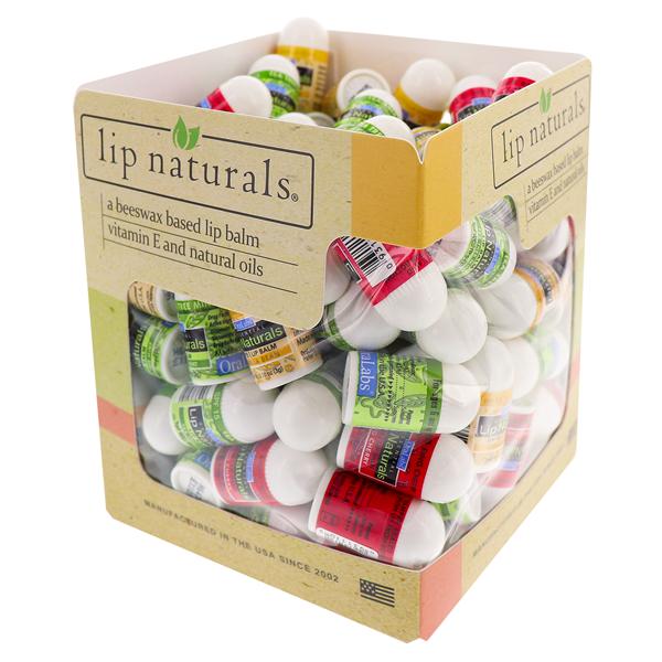 Lip Naturals Lip Balm Mini Assorted SPF 15 Cube Container 100/Pk