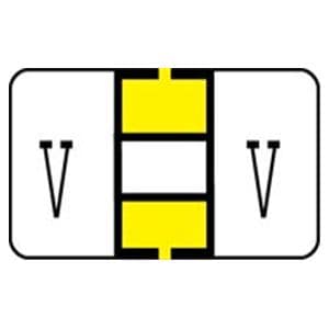 Jeter Compatible "V" Labels Yellow 500/Rl 500/Rl