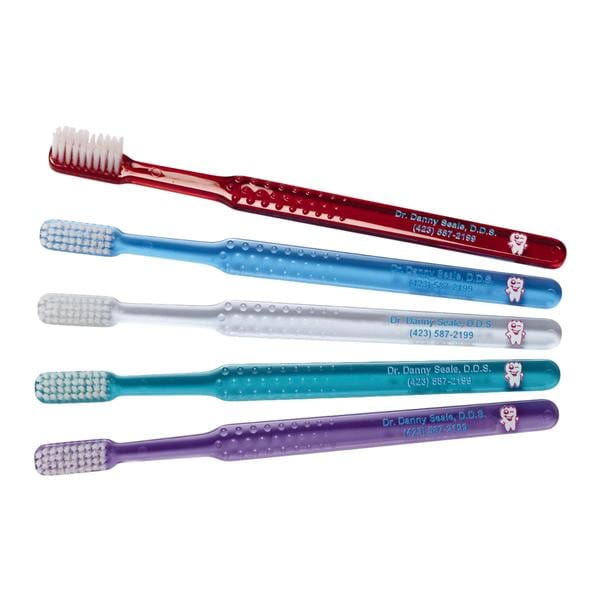 Acclean Imprinted Toothbrush Adult 39 Tuft Compact Assorted 144/Pk