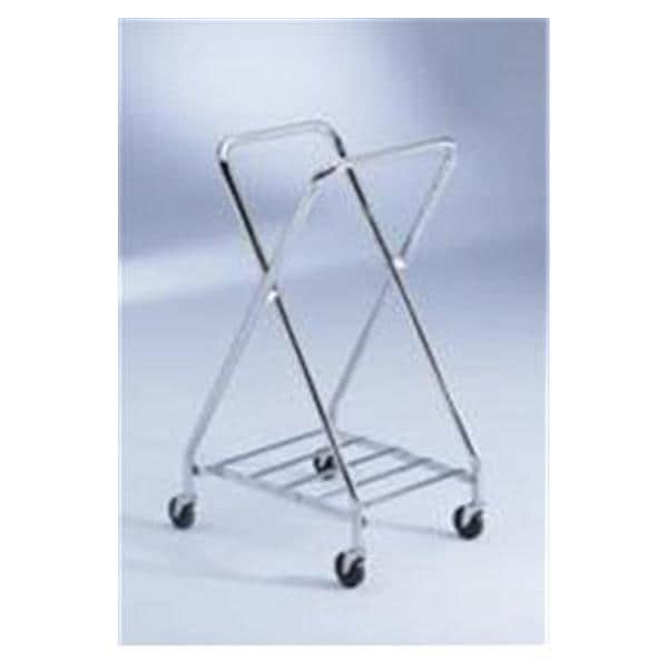 Hamper Square Steel Adjustable/Folding 19x42.25x25" Silver 1/EA