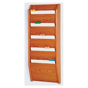 Chart Holder 5-Pocket Med Oak14x36x3.75 Ea