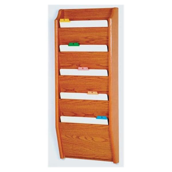 Chart Holder 5-Pocket Med Oak14x36x3.75 Ea