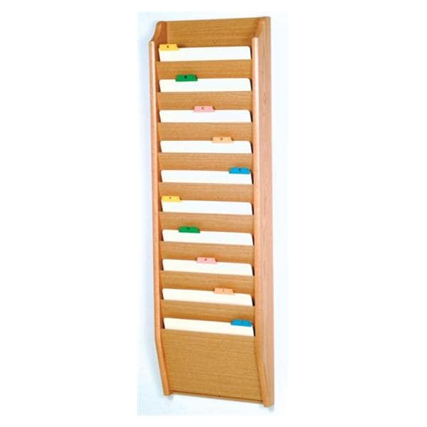 Chart Holder 10-Pocket Lt Oak 14x48x3.75 Ea Ea