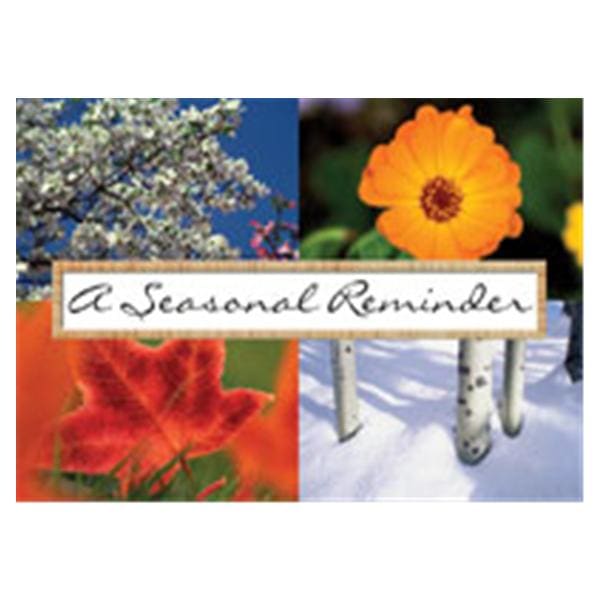 Imprinted Recall Cards 4 Seasons Reminder 2 4 in x 6 in 250/Pk