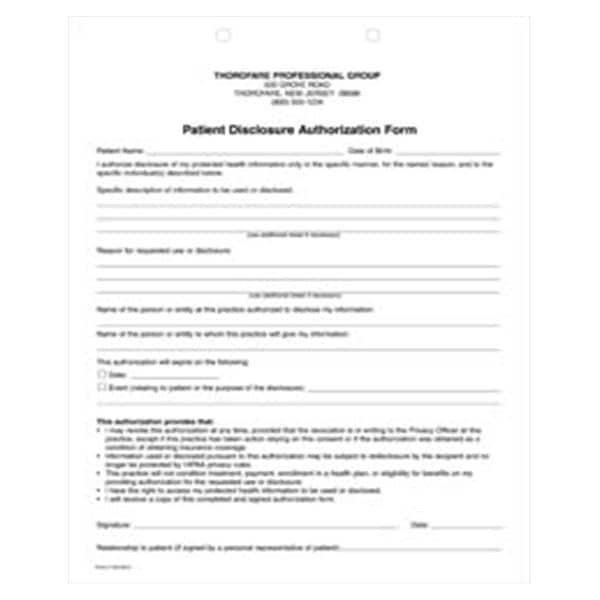 HIPAA Patient Disclosure 2 Part 50/Pk