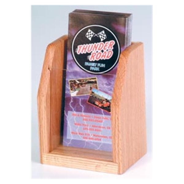 Counter Brochure Display 1 Pocket Light Oak 7.5 in x 5.25 in x 4 in Ea