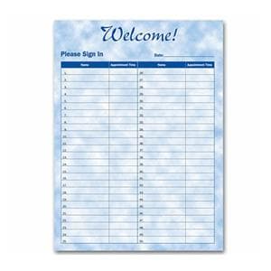 Sign In Sheet Bright Skies 8.5 in x 11 in 100/Pk