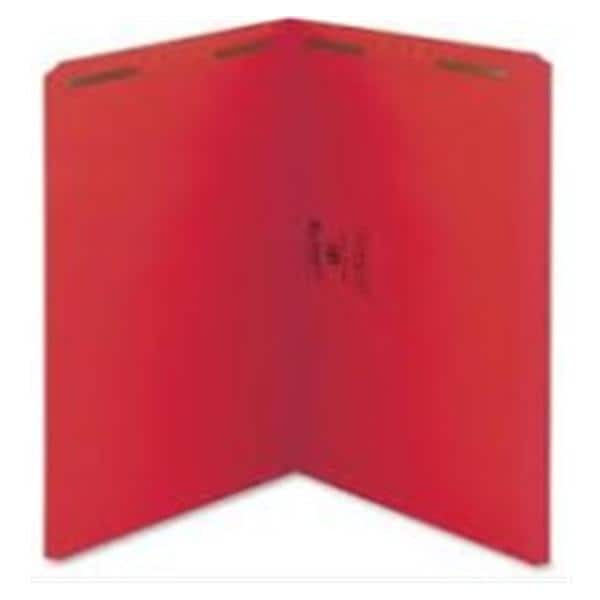 14 Pt End-Tab Folders Fasteners 1 & 3 Red 50/Bx