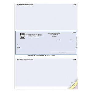 Laser Checks Imprinted 3-Part Peachtree & MAS Compatible 250/Pk