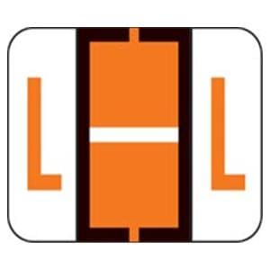 Tab "L" End Tab Orange Labels 1.25"x1" 500/Rl
