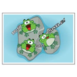 Imprinted Recall Cards 3 Frogs on Lily Pad 4 in x 6 in 250/Pk