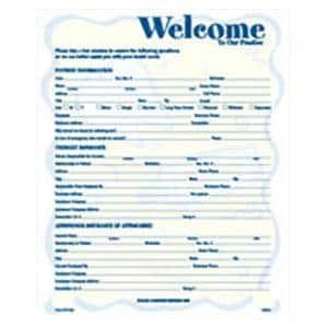 Registration / History Forms Smile Helpers 2-Sided English 8.5 in x 11 in 100/Pk