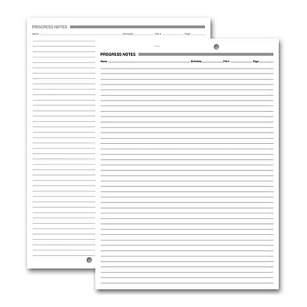 Clinical Forms Progress Notes 2-Sided Buff Paper White 8.5 in x 11 in 250/Pk