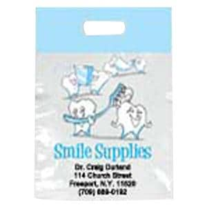 2-Color Bags Imprinted Tooth Supplies Small 7.5 in x 9 in 500/Pk