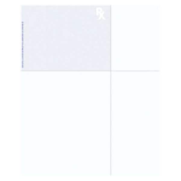 Laser Prescription Paper Medicaid Approved Full Sheet w/ Dtchbl Top-Left 500/Pk