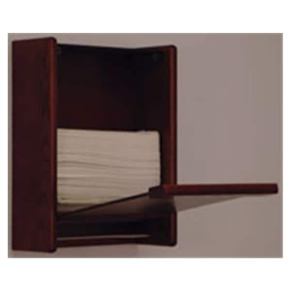 Paper Towel Dispenser Mahogany Wood With Waterproof Plastic Bottom Panels Ea