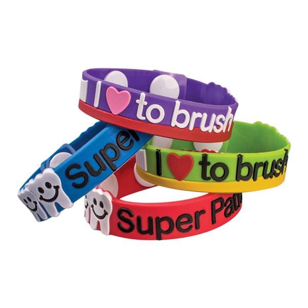 Bracelets Dental Sayings Assorted Rubber 24/Pk