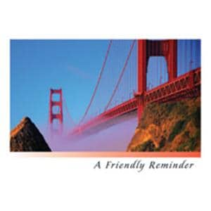 Imprinted Recall Cards Landmark Bridge 4 in x 6 in 250/Pk