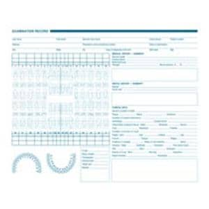 Exam Record Dental Charts 2-Sided With Anatomic Diagrams 250/Pk