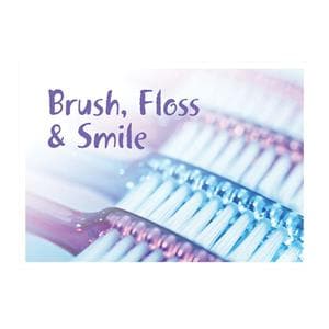 Imprinted Recall Cards Brush Floss Smile 4 in x 6 in 250/Pk