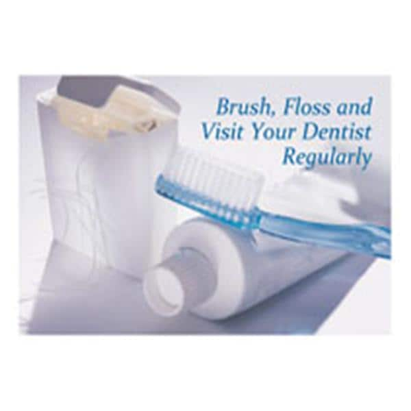 Imprinted Recall Cards Brush Floss Visit 4 in x 6 in 250/Pk