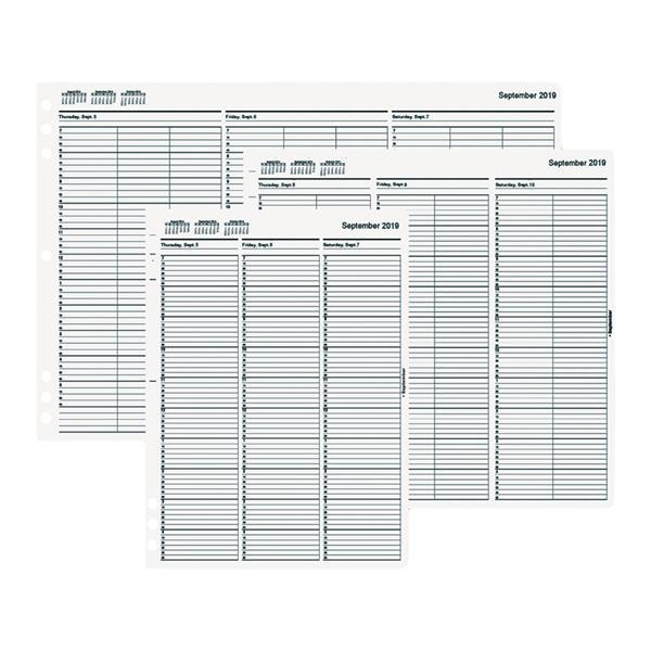 TimeScan Wirebound 3ColumnDated 17x11 Ea