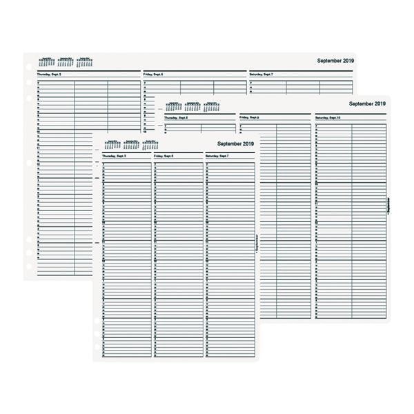 TimeScan Wirebound 4ColumnDated 17x11 Ea