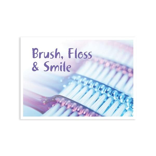 Laser 4-Up Recall Cards Brush Floss Smile 8.5 in x 11 in 200/Pk