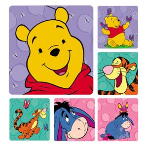 Stickers 2.5 in x 2.5 in Pooh & Friends Assorted 100/Rl