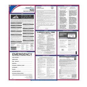 Poster State Labor Law Indiana English 27 in x 39 in Ea