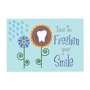 Imprinted Recall Cards Flowers Fresh Smile 4 in x 6 in 250/Pk