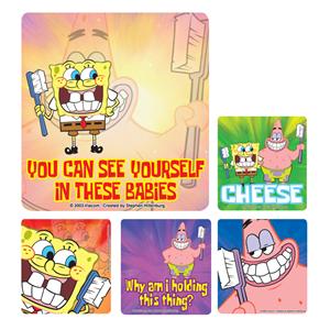 Stickers Dental Spongebob Assorted 100/Rl