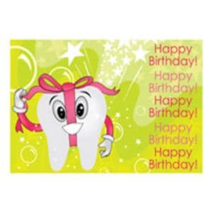 Imprinted Recall Cards Tooth Birthday 4 in x 6 in 250/Pk