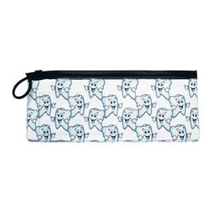 Scatter Print Zip Close Pouch Cute Tooth 10 in x 4 in 144/Pk