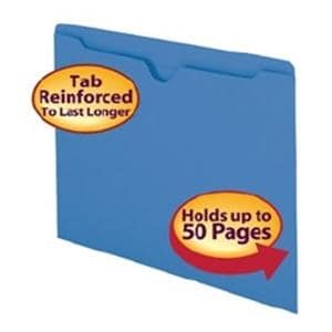 File Jacket Flat Blue 2-Ply 11.75"x9.5" 100/Bx