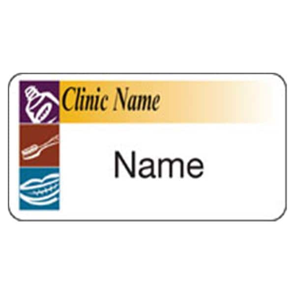 Name Badge Dental Tools 1.5 in x 3 in Ea