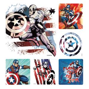 Stickers Captain America Assorted 100/Rl