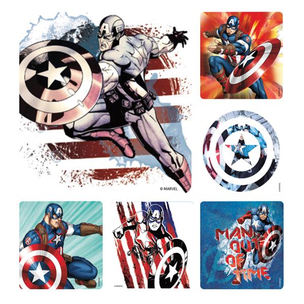 Stickers Captain America Assorted 100/Rl