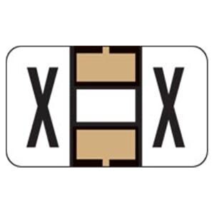 Jeter Compatible "X" Labels Tan 500/Rl 500/Rl