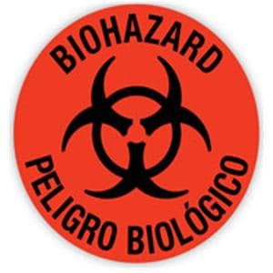 Label Biohazard Red Fluorescnt2"D 500/Rl