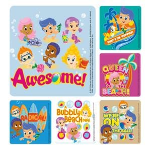 Stickers 2.5 in x 2.5 in Bubble Guppies Assorted 100/Rl