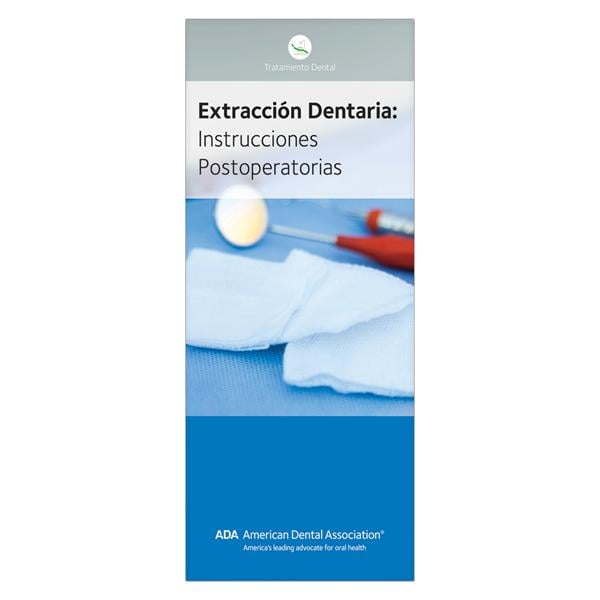 Brochure Tooth Extraction: Post-Operative Instructions 8 Panels Spanish 50/Pk