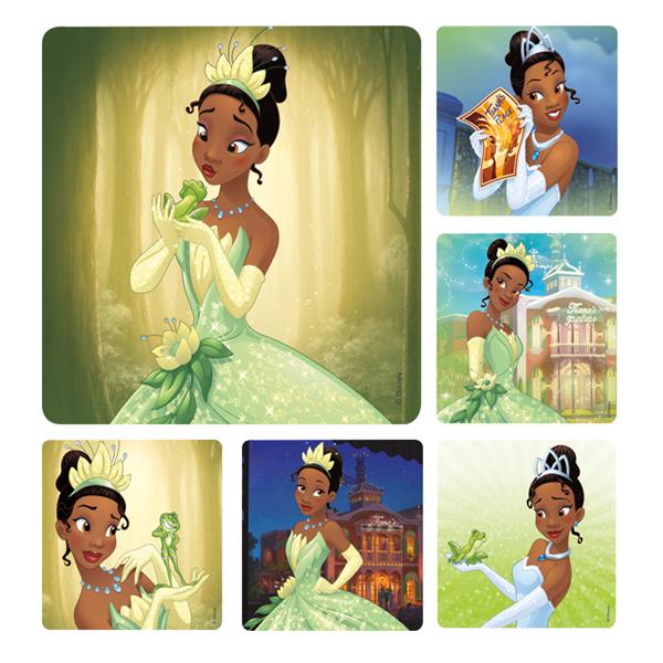 Stickers 2.5 in x 2.5 in Princess & the Frog Assorted 100/Rl